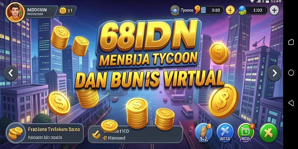 Tampilan gameplay menarik di 68IDN yang menunjukkan manajemen bisnis yang seru.