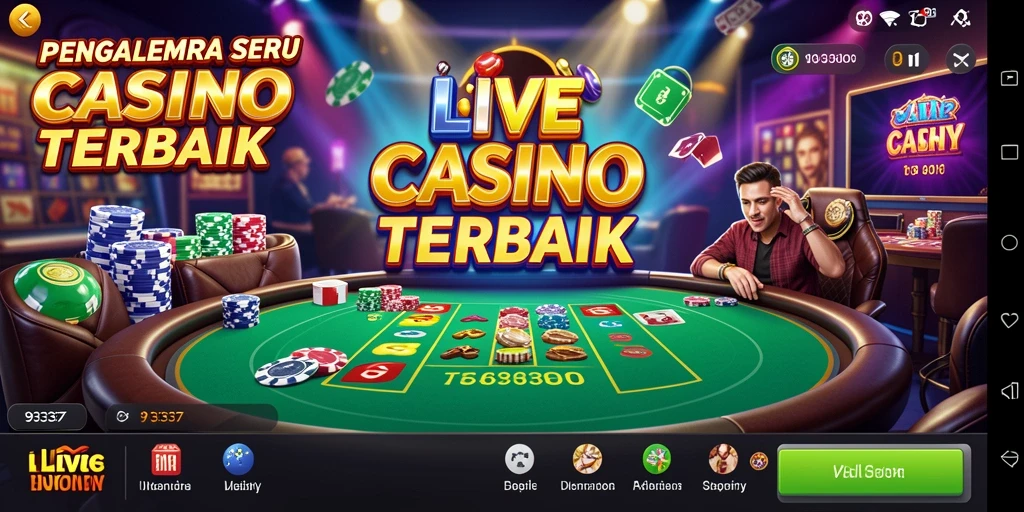 Screenshot dari gameplay Live Casino yang mendebarkan di 93337.