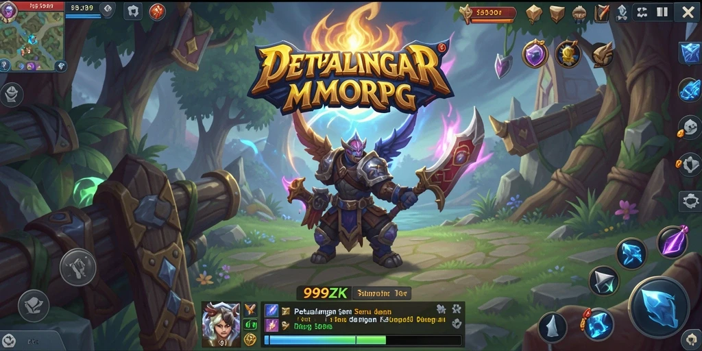 Gameplay seru dan interaktif dalam 999ZK sebagai MMORPG.