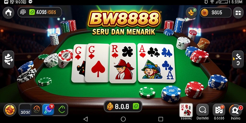 Tampilan gameplay Domino yang menarik dan seru di BW888.