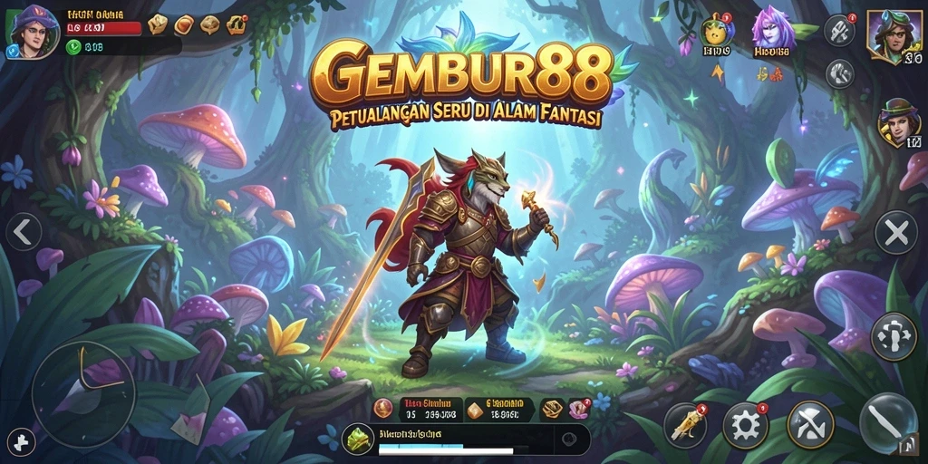 Tampilan gameplay seru dari GEMBUR88 di dunia petualangan.