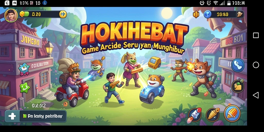 Tampilan menarik gameplay HOKIHEBAT dalam aksi seru di level yang menantang.