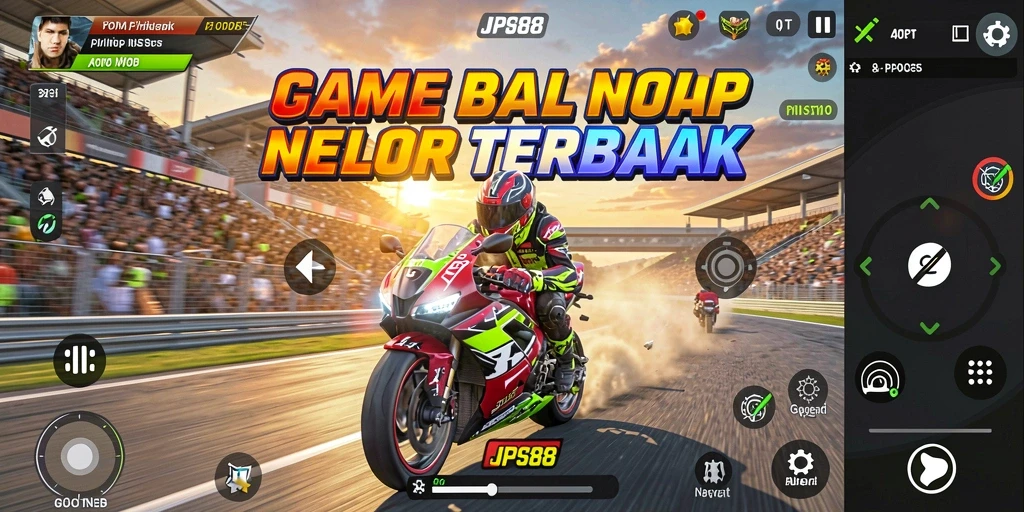 Screenshot utama JPS88 menampilkan aksi balapan motor yang mendebarkan.