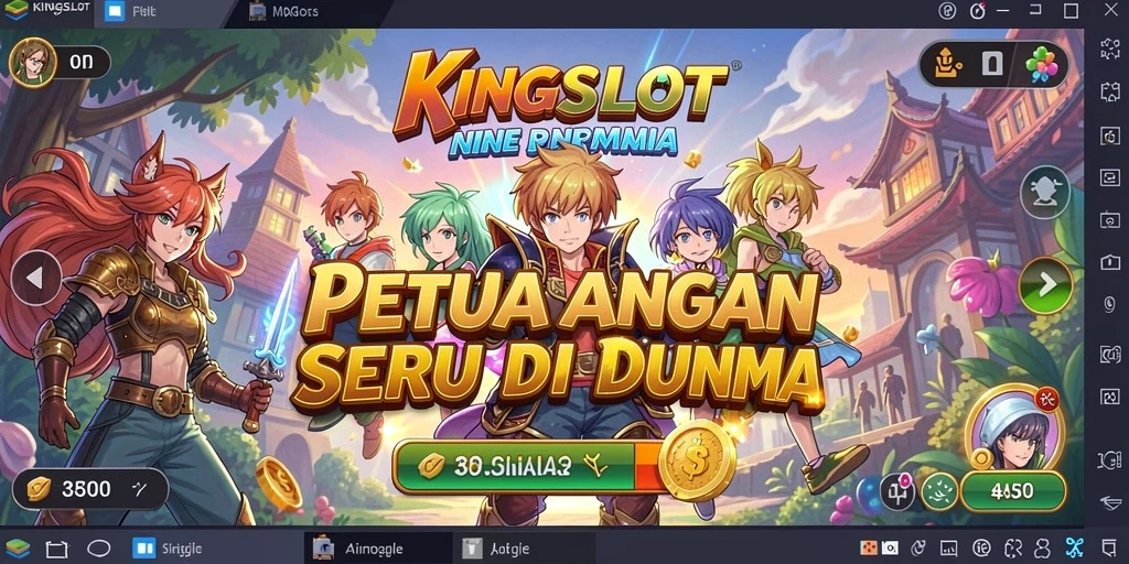 Tampilan menarik gameplay KINGSLOT dengan karakter Anime.