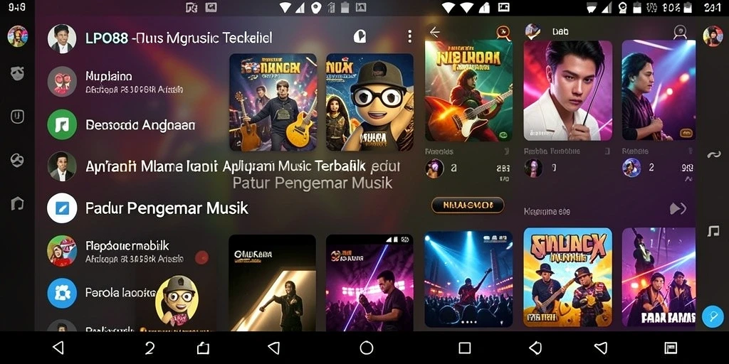 Tampilan menarik dari gameplay LPO88 yang menampilkan berbagai lagu populer.