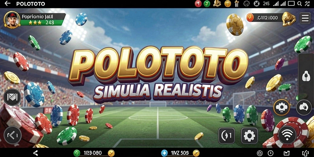 Screenshot utama POLOTOTO menampilkan gameplay simulasi yang seru dan interaktif.