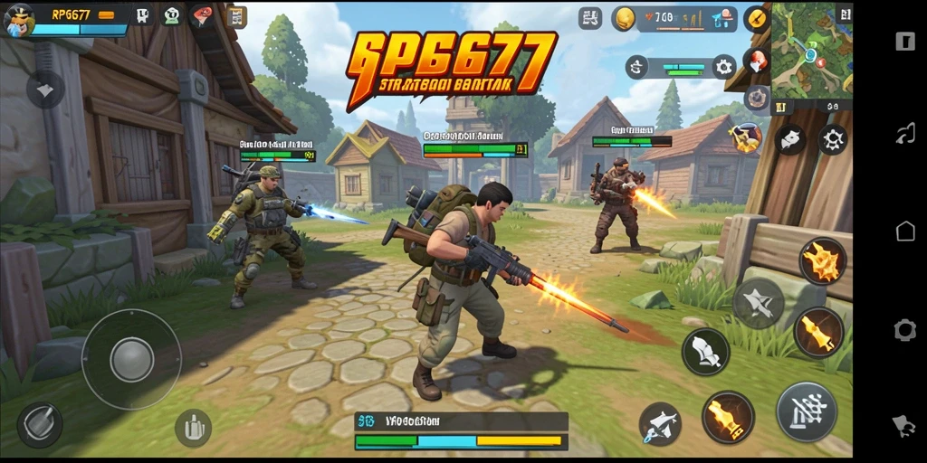 Screenshot aksi strategis di RP6677 dengan grafis menawan.