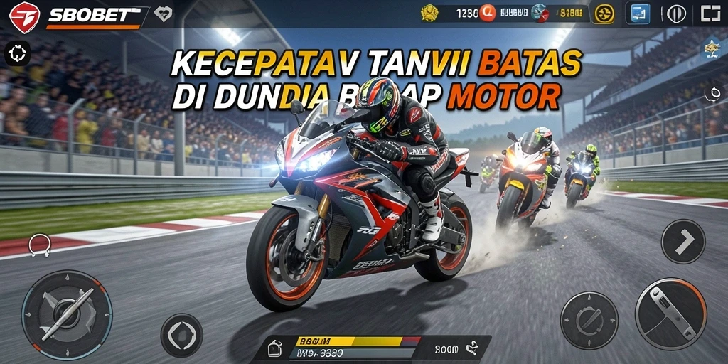 Tampilan menarik dari gameplay balap motor yang mendebarkan.