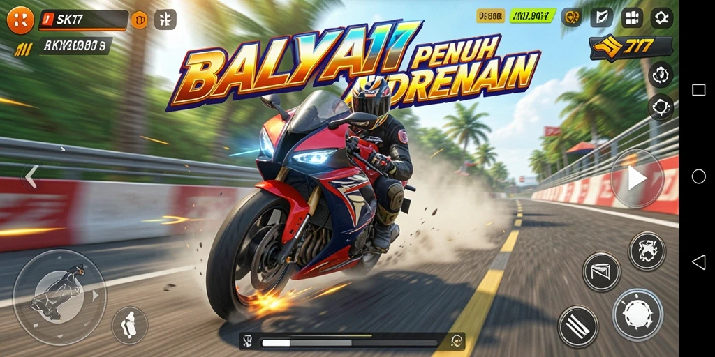 Tampilan gameplay SKY77 yang mendebarkan dan penuh aksi.