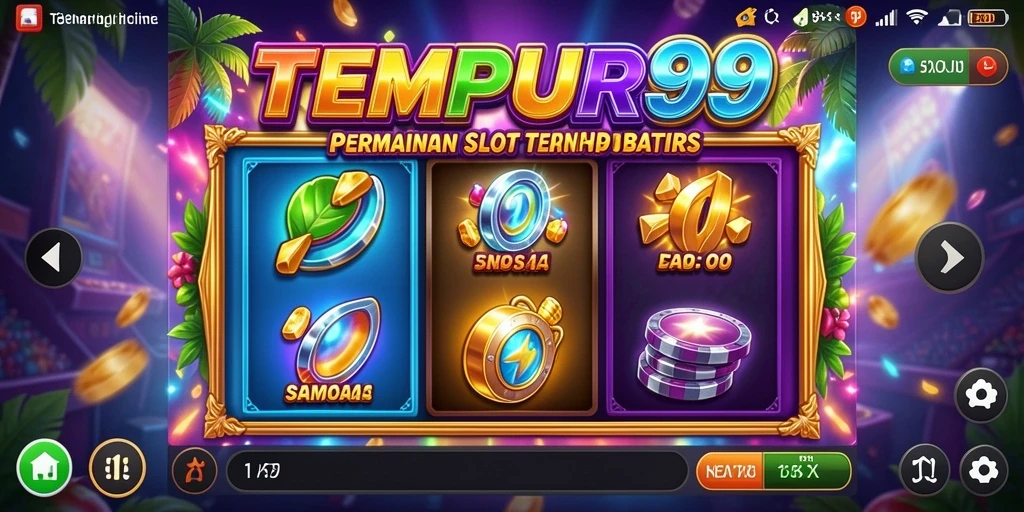 Screenshot TEMPUR99 menampilkan gameplay slot yang dinamis dan menghibur.