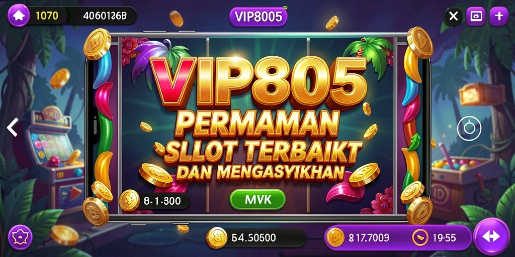 Tampilan gameplay menarik dari VIP805 dengan slot yang beragam.